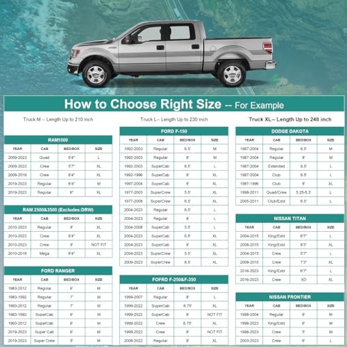 GUNHYI 6 Layer Pickup Truck Cover Waterproof All Weather(Up to 248 inch) - Image 3