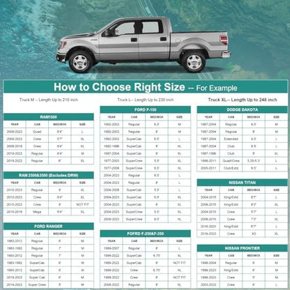 GUNHYI 6 Layer Pickup Truck Cover Waterproof All Weather(Up to 248 inch) - Image 3