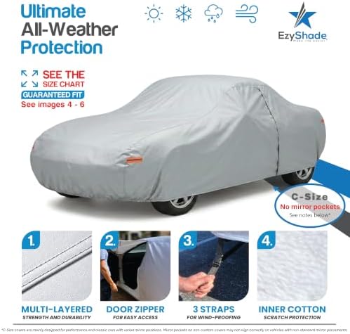 EzyShade Sports Car Cover Waterproof All Weather. See Size-Chart. Size C0 - Image 2