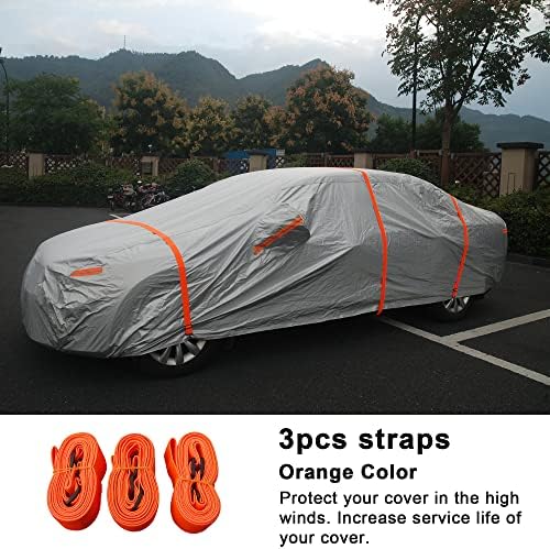 SEAZEN Car Cover Straps Wind Protector, 3 Pcs Elastic Adjustable Rope Protect Your Car Cover from Blowing Off in High Winds, Universal Fit - Image 6