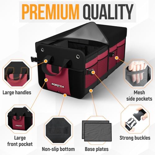 FORTEM Trunk Organizer - Collapsible Car Organizer & Storage Bag for SUVs - Image 2