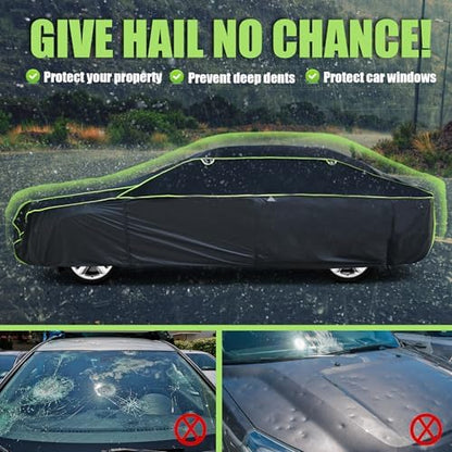 Hail Protector Car Cover with Car Sun Visor,Fit Sedan-Length 176-185 Inch. - Image 4