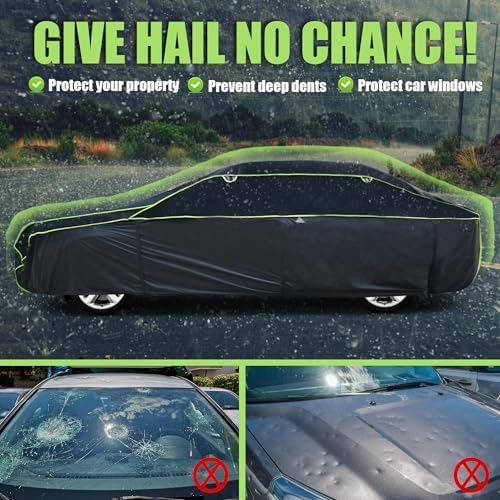 Hail Protector Car Cover with Car Sun Visor,Fit Sedan-Length 194-208 Inch. - Image 4