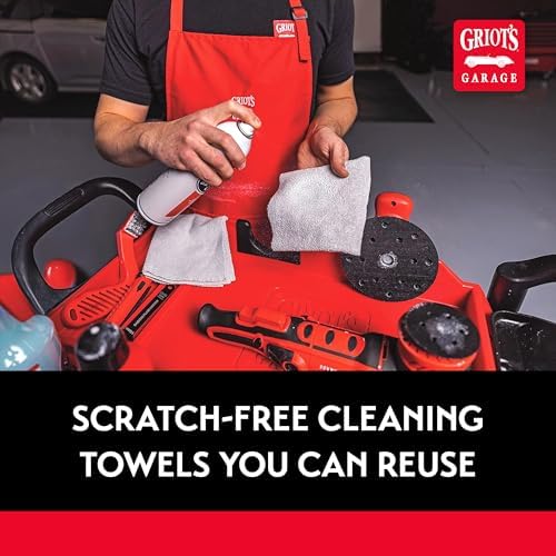 Griot's Garage Microfiber Edgeless Utility Towels for Car Cleaning and Detailing, Lint-Free, Ultra-Absorbent Wash Cloths, 12" x 12", Pack of 50, Grey, 14331 - Image 5