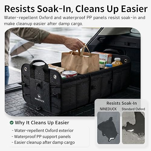 1680D 114L Extra-Large Collapsible Car Trunk Organizer with Lid - Image 4
