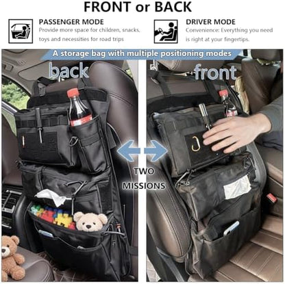 2 Set All in One Car Seat Back Organizer Fit Most Cars SUV Trucks Jeeps - Image 3