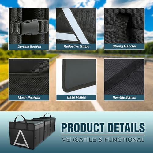 K KNODEL Trunk Organizer Storage with Cooler for Car and SUV (Large, Black) - Image 4