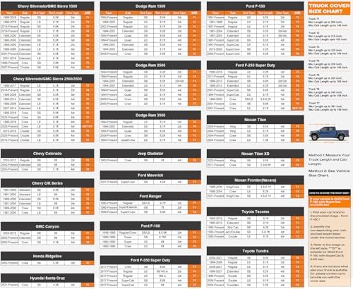 Kayme Truck Cover Waterproof All Weather See Vehicle Size Chart, Size T4 - Image 4