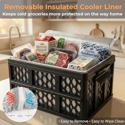 Mymazn Trunk Crate Organizer with Cooler for Car - Image 2