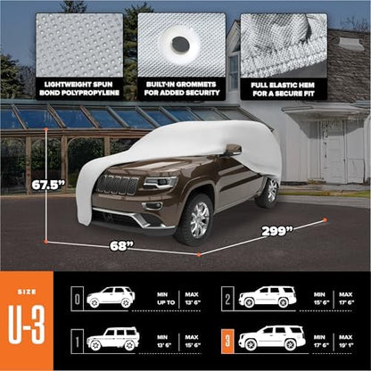 Budge Lite SUV Car Cover, Breathable Dustproof Cover, Fits SUVs up to 229" - Image 4