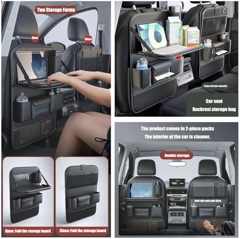 2 Pack - Back Seat Car Organizer, Car Organizerr, Back Seat Organizer, Seat Organizer, Car Organizer and Storage Box, Back of Seat Car Organizer, Seat Back Organizer. - Image 3