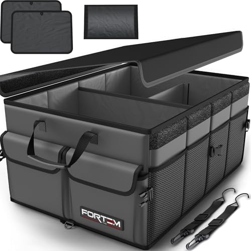 FORTEM Trunk Organizer - Foldable Car Organizer & Storage for SUVs & Trucks by FORTEM