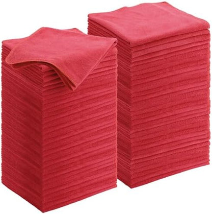Nuenen Car Microfiber Clean Cloths, Red, 16 x 16 Inch, 60 Pcs by Nuenen