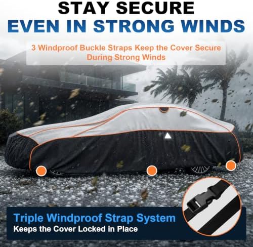 Favoto Hail Protector Car Cover Waterproof Heavy Duty Padded Car Cover - Image 5