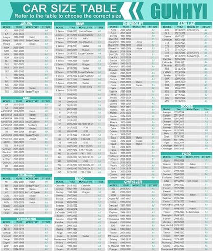 GUNHYI Waterproof 6-Layer Sedan Car Cover,Size A4 (See Size Chart) - Image 3