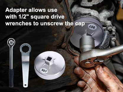 8MILELAKE 23PC Oil Filter Removal Cap Wrench Garage Socket Set Automotive Removal Garage Tool - Image 3
