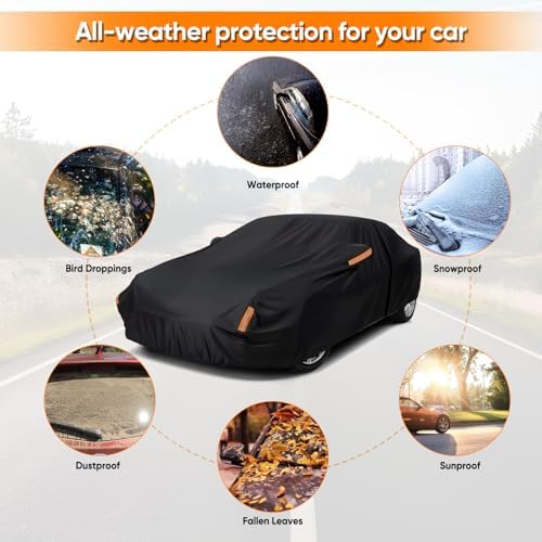 NEVERLAND Sedan Car Cover Waterproof All Weather 196''L x 72''W x 59''H - Image 2