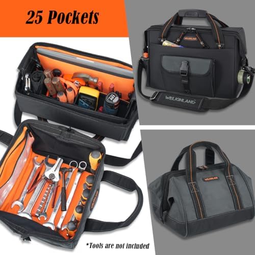 WELKINLAND 25-Pocket Electrician Tool Bag & Small Tool Bag Set, Tech Bag - Image 3
