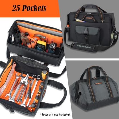 WELKINLAND 25-Pocket Electrician Tool Bag & Small Tool Bag Set, Tech Bag - Image 3