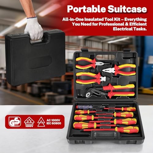 BILITOOLS 1000V Insulated Electrician Tools Set, Insulated Screwdrivers Set - Image 5