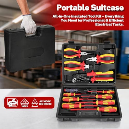 BILITOOLS 1000V Insulated Electrician Tools Set, Insulated Screwdrivers Set - Image 5
