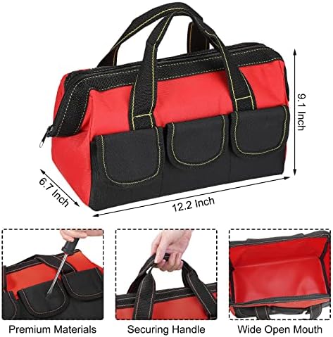 Sanwuta 3 Pack 13 Inch Tool Bags, Classic, Red - Image 2