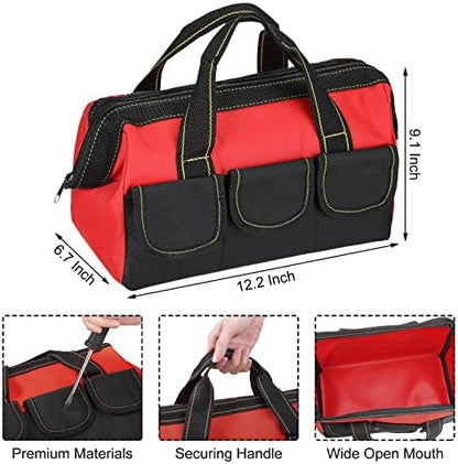 Sanwuta 3 Pack 13 Inch Tool Bags, Classic, Red - Image 2