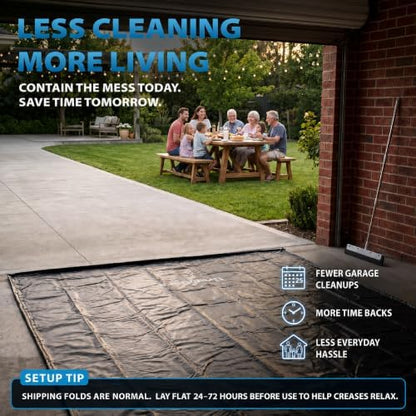 8'6" x 22' Garage Floor Mat, 610GSM PVC Containment Mat for Cars - Image 6