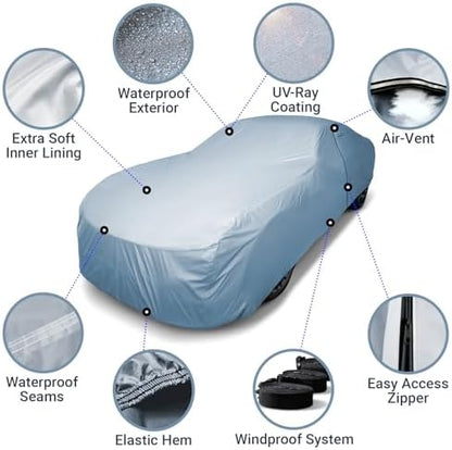 iCarCover Car Cover Waterproof All Weather for 1979-1983 AMC Spirit - Image 4