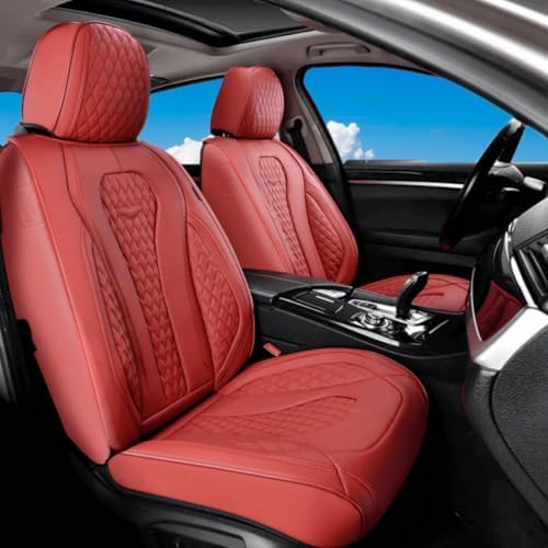 Coverado Seat Covers, Car Seat Covers Front Seats, Red Car Seat Cover, Waterproof Car Seat Covers, Car Seat Cushion, Front Car Seat Covers Leatherette Car Seat Protector Universal Fit Most Cars by COVERADOAUTO