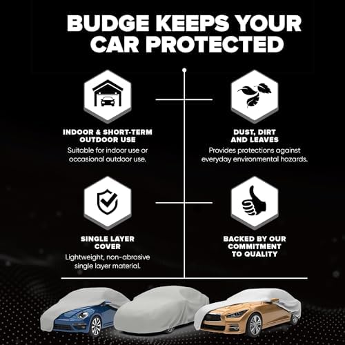 Budge Lite Car Cover, Breathable Dustproof Cover, Fits Sedans up to 157" - Image 6