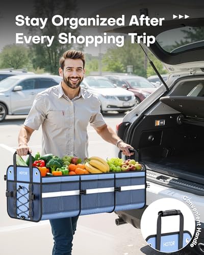 HOTOR Trunk Organizer for SUV – Car Storage Box Collapsible Car Organizer - Image 3