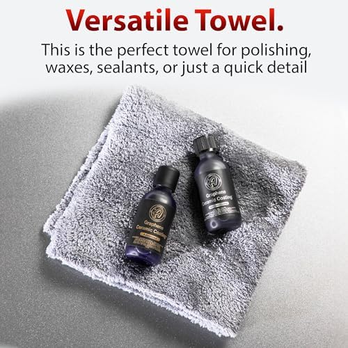 Adam's Borderless Grey Microfiber Towel (6pk) - Premium Ultra Soft Car Detailng Towel Cloths, 480gsm - Safe for Car Wash, Home Cleaning & Pet Drying Cloths (16 Inch x 16 Inch) - Image 4
