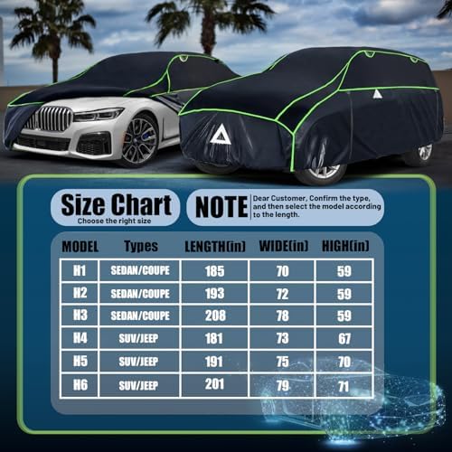 Hail Protector Car Cover with Car Sun Visor,Fit Sedan-Length 186-193 Inch. - Image 6