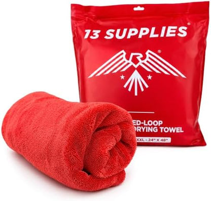 Extra Large Microfiber Car Drying Towel, Twisted Loop, 48x24, 1400GSM by Unknown