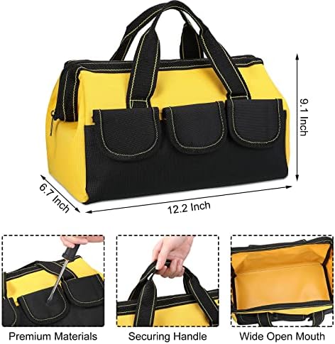 Silkfly 6 Pcs Tool Bag Zipper Waterproof Bottom,13 Inch,Blue Red Yellow - Image 2