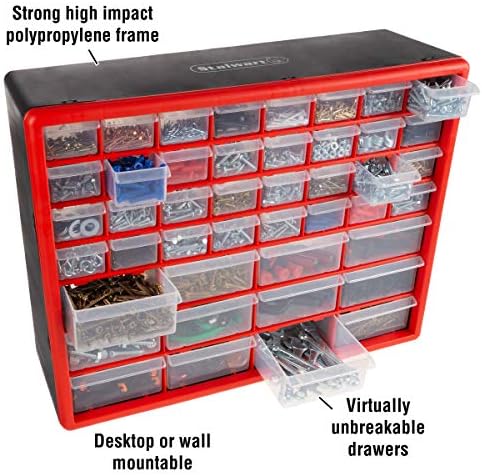 Stalwart 44 Drawer Storage Cabinet with 12 Large, 32 Small Compartments - Image 4