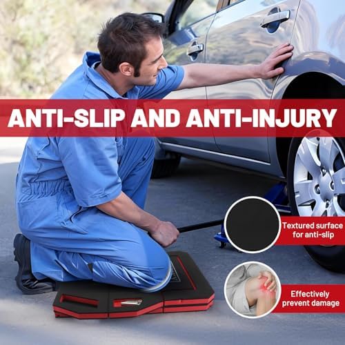 Foldable Mechanic Kneeling Pad,22.44" Wide EVA Foam Mat,1 Pack,Red - Image 7