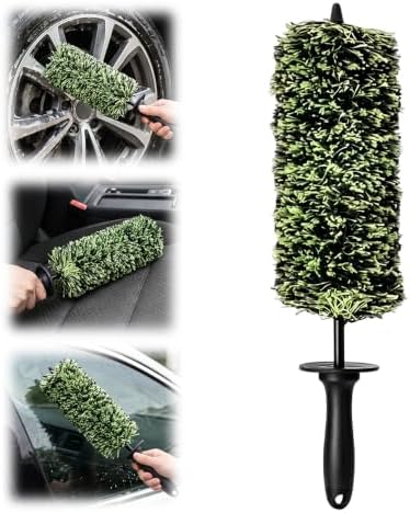 2026 New Wheel Barrel Brush, Cleaning Brush for Wheels, Long Handle Microfiber Wheel Rim Cleaner Brush Car Duster Exterior Interior Car Tire Detailing Washing Tool (2) by WelcometoHknbj