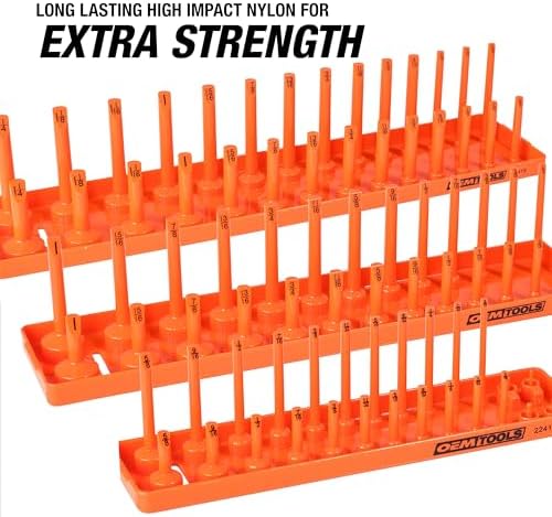 OEMTOOLS 22418 6-Pc SAE & Metric Socket Tray Set for Sizes 1/4", 3/8”, 1/2" - Image 5