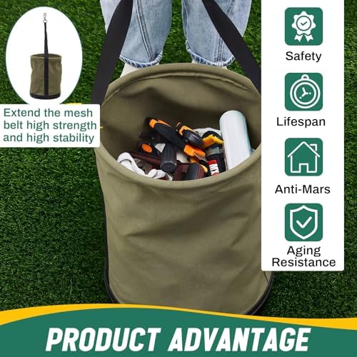 Lineman Canvas Bucket Tool Bag, 15" x 12 - Image 5
