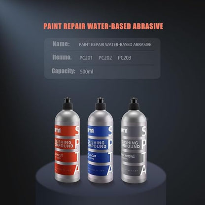 Mix Polishing Compound, SPTA 16.91oz (500ml) Polishing Compound Car Scratch & Swirl Remover Rubbing Compound & Finishing Polish Buffing Compound Swirl Remover for Cars Automotive Paint Correction