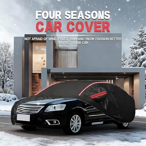 Car Cover Outdoor for Seat Leon SC 2013-2018, Waterproof Thicken Full Car Covers with Cotton Lining, Large Hail Blanket Rain Snow Sun UV Protection Covers - Image 7