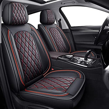 MIROZO 2PCS Front Seat Covers, Leather Car Seat Covers for Sedan, Truck,SUV by MIROZO