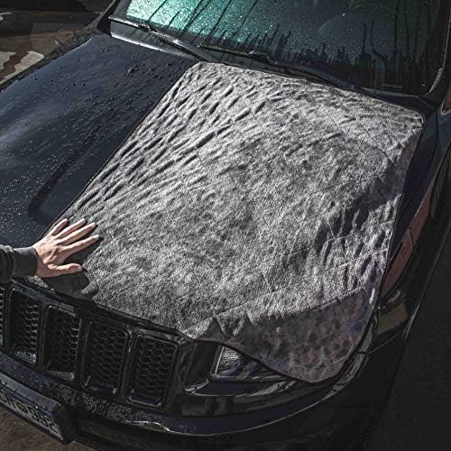 Adam's Polishes Towel Jumbo Plush Drying Towel 33 x 29 inches 1500 GSM - Absorbent Microfiber (2 Pack), White - Image 2
