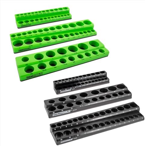OEMTOOLS 6-Pc Metric & SAE Magnetic Socket Tray Set Holds 143 Sockets by OEMTOOLS