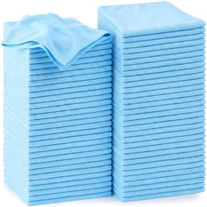 Nuenen Car Microfiber Clean Cloths, Light Blue, 16 x 16 Inch, 60 Pcs by Nuenen