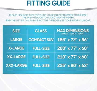 BDK SUV & Van Car Cover – Water-Resistant All-Weather Indoor/Carport Vehicle Cover with UV & Dust Protection, Breathable, Scratch-Proof Lining – Fits SUVs, Vans up to 185" (185L x 72W x 56H) - Image 7