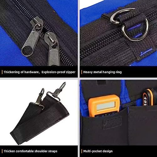 FASTECH 20 Inch Heavy Duty Tool Bag with Wide Mouth for Tool Storage,Carrier and Organizer,Tool Bag for Men/Women, Wide Mouth Tool Bag with Inside Pockets (20 Inch) - Image 3