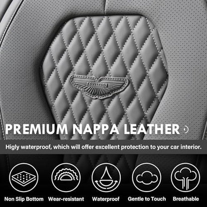 Coverado Seat Covers, Car Seat Covers Front Seats, Gray Car Seat Cover, Waterproof Car Seat Covers, Car Seat Cushion, Front Car Seat Covers Leatherette Car Seat Protector Universal Fit Most Cars - Image 5